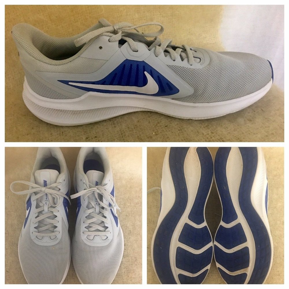 Nike Downshifter Mens Shoe SZ  11.5 EUR 45.5 UK 10.5 C19981-001 white blue nice!